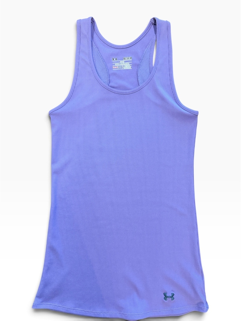 Under Armour Women's HeatGear Fitted Purple Racerback Tank Top Medium